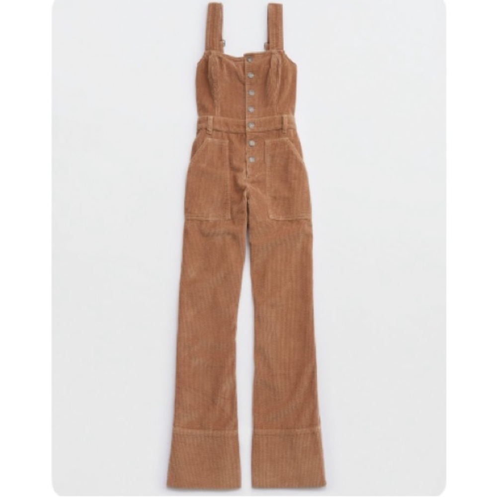 Aerie Corduroy Kick Flare Overalls